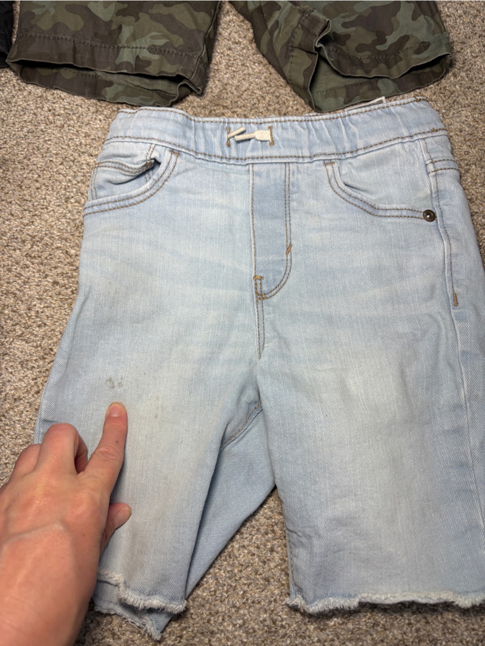 Lot of 5T shorts toddler boy little boy drawstring jorts khaki jean shorts - Picture 5 of 12
